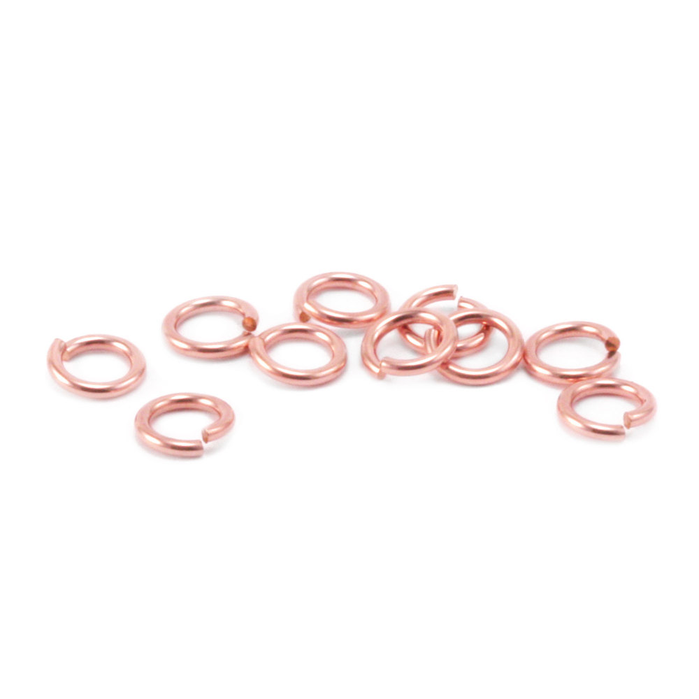 Jump Rings Rose Gold Filled 3mm I.D. 22 Gauge Jump Rings, Pack of 10